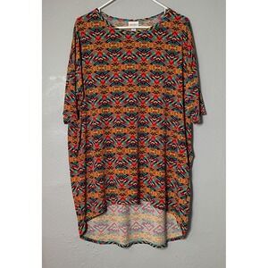 LuLaRoe Irma Geometric Aztec Western Print Tunic Top Size Medium‎ EUC